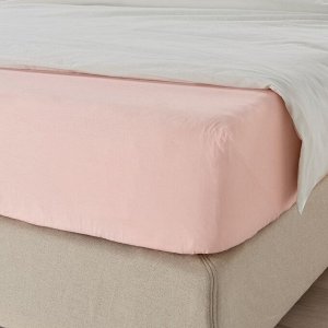 DVALA, простыня в обтяжку, светло-розовая, 90x200 см