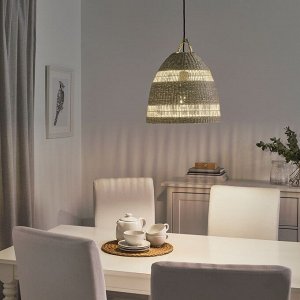 Торшерный подвесной абажур, осока / ручная работа, 36 см