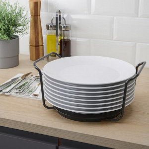 UPPDATERA, Подставка для тарелок, антрацит, 19-31 см