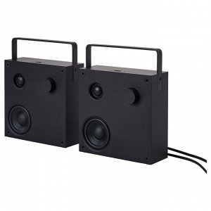 VAPPEBY, bluetooth-колонки, черный / комплект из 2-х gen 3, 20x20 см
