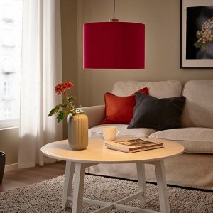 SUNNEBY / MOLNSKIKT, подвесной светильник, черный / темно-красный бархат, 33 см