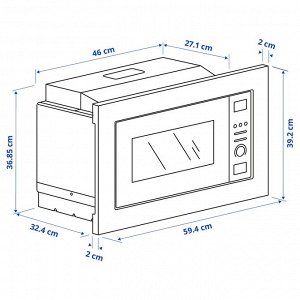 VÄRMD, микроволновая печь, IKEA 300 черный