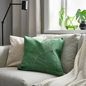 JÄTTEGRAN, чехол для подушки, зеленый, 50x50 см
