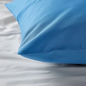 DVALA, Наволочка, голубая, 50х80 см/ 2 шт