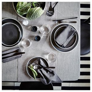 IKEA СВАРЦЕНАП, салфетка, темно-серая, 35x35 см