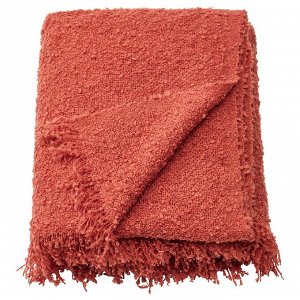 SANDBRODD, Плед, оранжево-красный, 130х170 см
