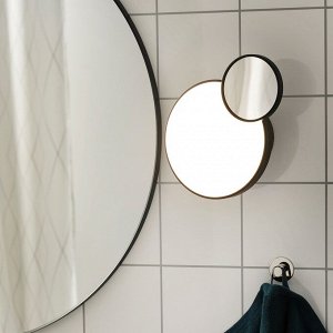 КАБОМБА, светодиодный настенный светильник с зеркалом, матовый / черный с регулируемой яркостью, 20 см