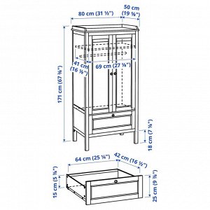 IKEA SUNDVIK, комплект детской мебели из 3 предметов, белый, 60x120 см