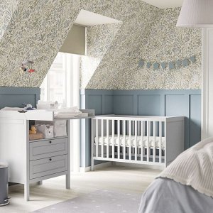 IKEA SUNDVIK, комплект детской мебели из 2 предметов, серый, 60x120 см