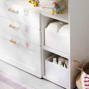SMÅSTAD, пеленальный столик, белый с каркасом/с 3 выдвижными ящиками, 90х79х100 см