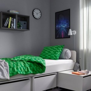 SL?KT, каркас кровати с 3 ящиками для хранения, белый, 90x200 см