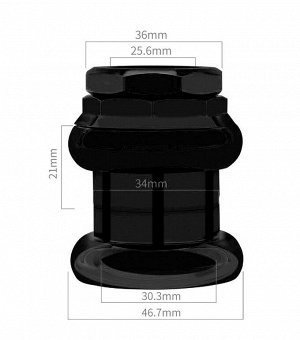 Рулевая колонка LITEPLUS HHF-34-34. резьбовая. ЧЕРНЫЙ