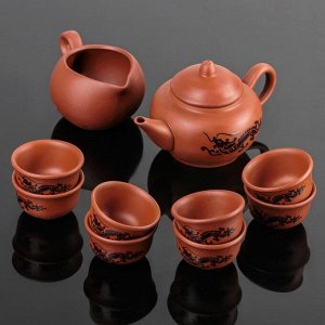 Набор для чайной церемонии «Дракон», 10 предметов: чайник 14?9,5?8,5 см, 8 чашек 5?3 см, чахай 150 мл