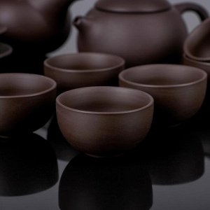 Набор для чайной церемонии «Красная глина», 11 предметов: чайник 220 мл, 8 пиал 50 мл, чахай