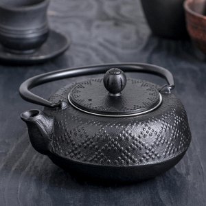 Чайник с ситом 500 мл "Гафу", цвет черный