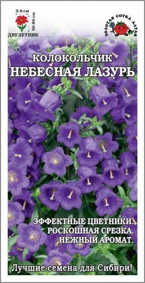 Колокольчик Небесная лазурь /Сотка/ 0,1 г/ сирен. h-80см, d-8см/*1500