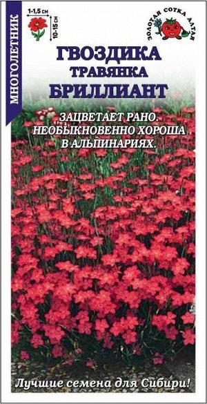 Гвоздика Бриллиант травянка /Сотка/ 0,1 г/*1500