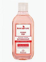 Тоник Лосьон для лица Pure nature Витаминный Розовый Эффект фарфоровой кожи 300мл