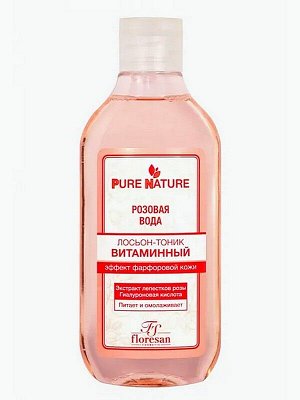 Тоник/Лосьон для лица Pure nature Витаминный Розовый Эффект фарфоровой кожи 300мл