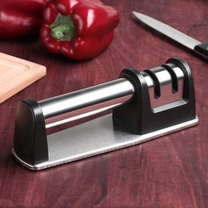 Заточка для ножей «Металлик», с 2 отделениями для стальных и керамических ножей 594156