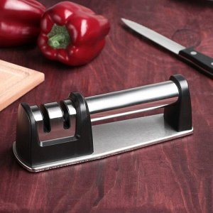 Заточка для ножей Magistro «Металлик», с 2 отделениями для стальных и керамических ножей