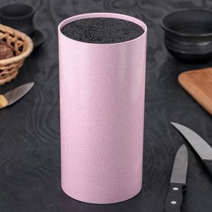 Подставка для ножей с наполнителем «Нежность», 22?11 см, цвет розовый