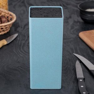 Подставка для ножей с наполнителем «Нежность», 22?9 см, цвет голубой