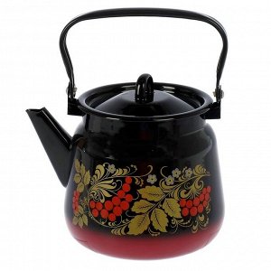 Чайник сферический Сибирские товары, 3,5 л, цвет красно-чёрный