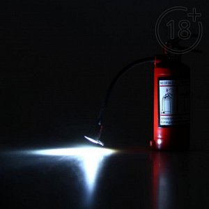 Зажигалкаазовая "Огнетушитель", с фонариком, пьезо, 8 см