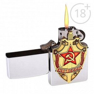 Зажигалка бензиновая "КГБ СССР", кремний, 6 х 8 см