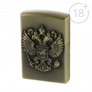 Зажигалка "Герб РФ", газовая, 3.5х5.5 см, микс