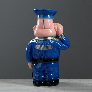 Копилка "Полиция", глянец, синий цвет, 30 см