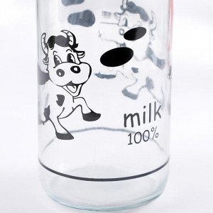 Бутыль для молока «Коровушка», 1 л, 8,5?25 см