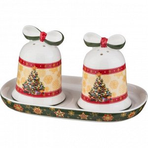 Набор для специй "christmas collection" 3 пр. 15,5*9,5 см высота=8 см (кор=20наб.)