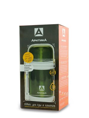 Термос (202-1000-GN) Арктика [22х11 см, 1 л, 710 гр, нерж. сталь]