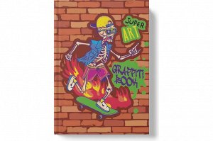 Записная книжка А5 64л клетка Graffity book Скелетон БЛ564223