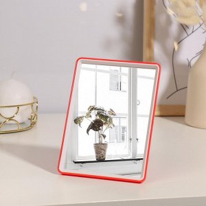 Зеркало настольное прям-к (1) б/увел 10,5*15,5/12*17см пластик МИКС пакет QF 4544261