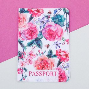 Дорожный набор «Цветы»: обложка на паспорт, бирка на чемодан 3558294