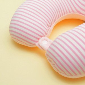 Мягкая игрушка-антистресс «Полосатик», подголовник с заклёпкой, цвет розовый