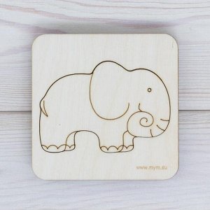 Деревянная головоломка вкладыш «Слон»