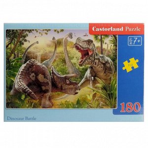 Пазл 180 элементов «Битва динозавров»