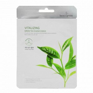 Тканевая маска для лица с экстрактом зеленого чая Premium Vitalizing  Green Tea Essence Mask
