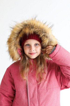 Куртка зимняя School клубника
