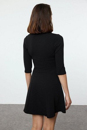 Платье поло/мини-трикотажное  на талии