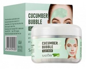 Sadoer Cucumber Bubble маска д/лица кремов. 100гр. очищ. д/в тип.кожи огурец,сем.бусенника банка 1шт