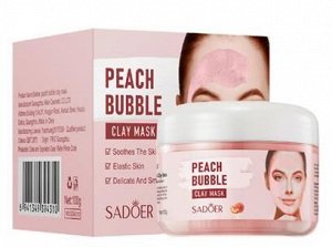 Sadoer Peach Bubble маска д/лица кремов. 100гр. очищ. д/в тип.кожи персик,центелла азиат. банка 1шт