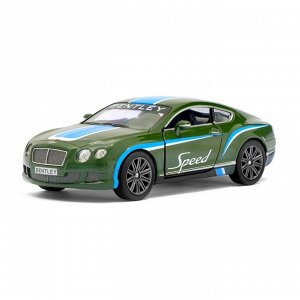 Машина металлическая Bentley Continental GT Speed, масштаб 1:38, открываются двери, инерция, МИКС