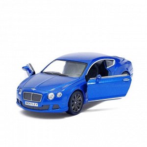 Машина металлическая Bentley Continental GT Speed, масштаб 1:38, открываются двери, инерция, МИКС