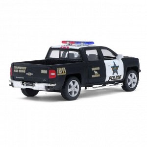 Машина металлическая Chevrolet Silverado (Police), масштаб 1:46, открываются двери, инерция, МИКС