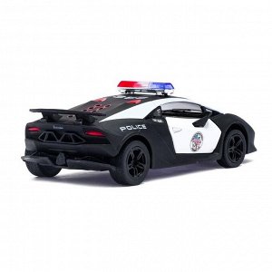 Машина металлическая Lamborghini Sesto Elemento (Police), масштаб 1:38, открываются двери, инерция, МИКС